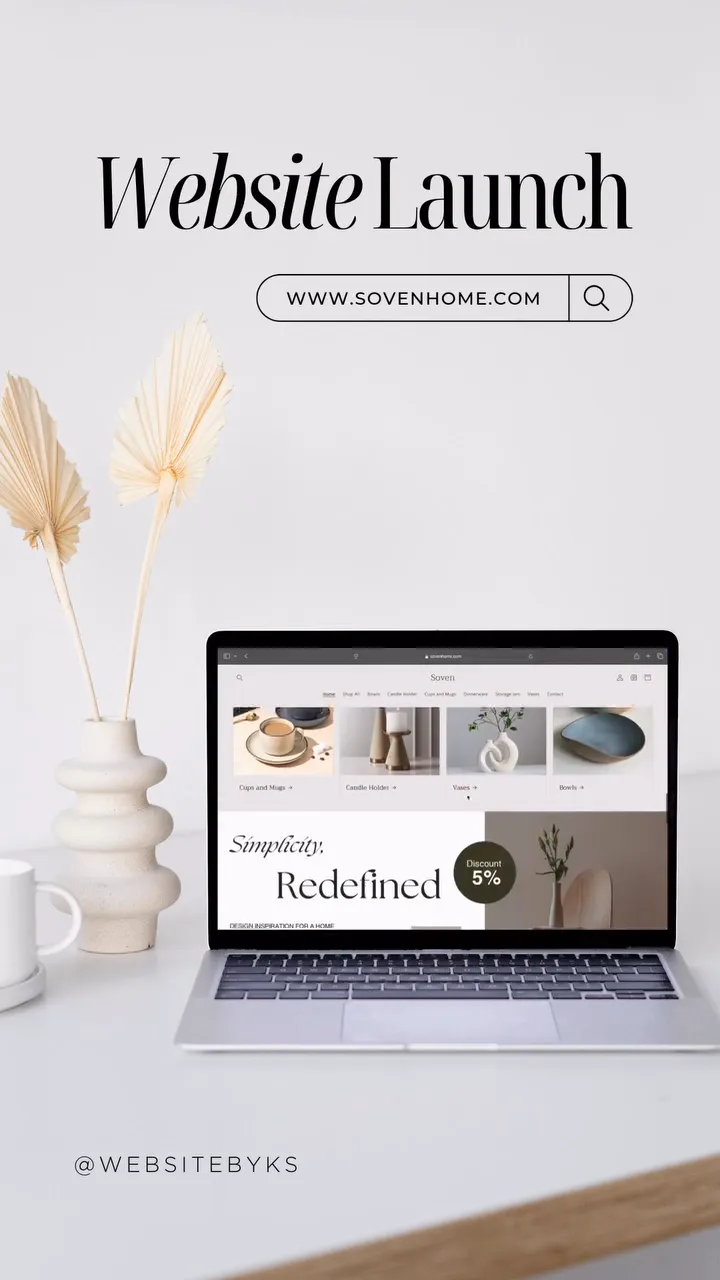 Soven Home storefront, launch reel frame 3