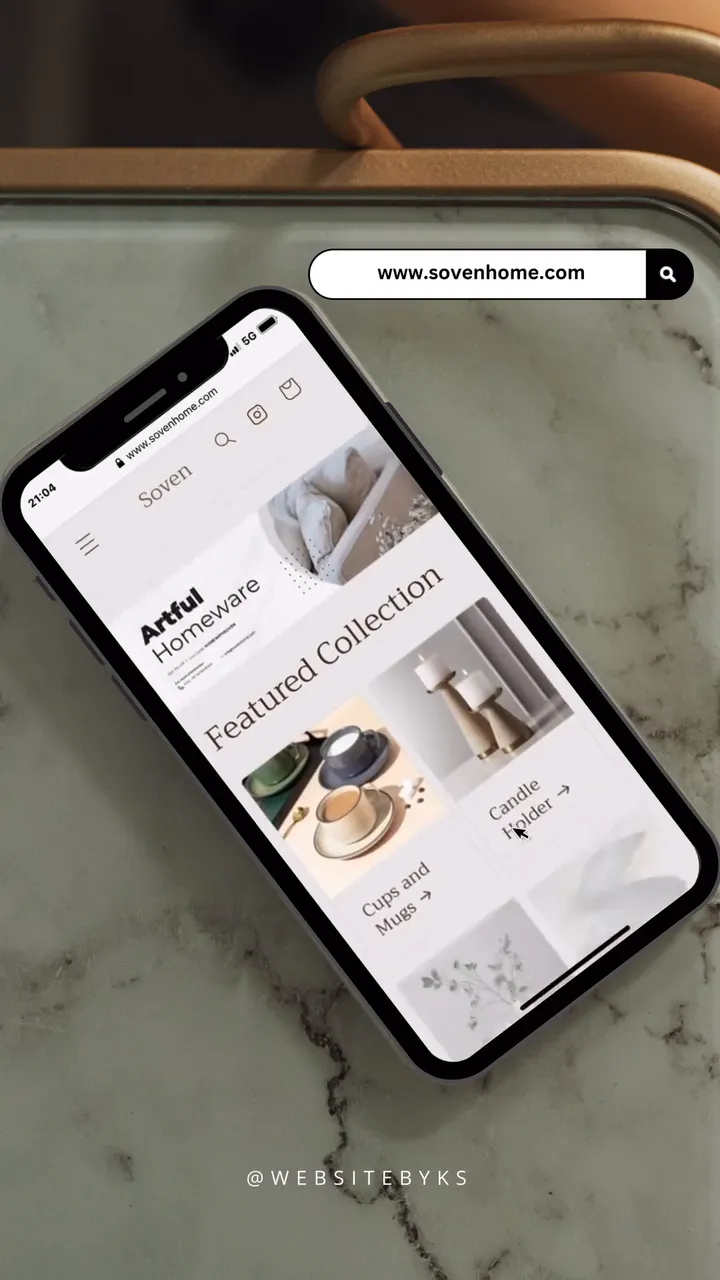 Soven Home storefront, launch reel frame 4